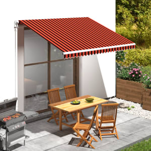 Tenda iz platna oranžna in rjava 350x250 cm