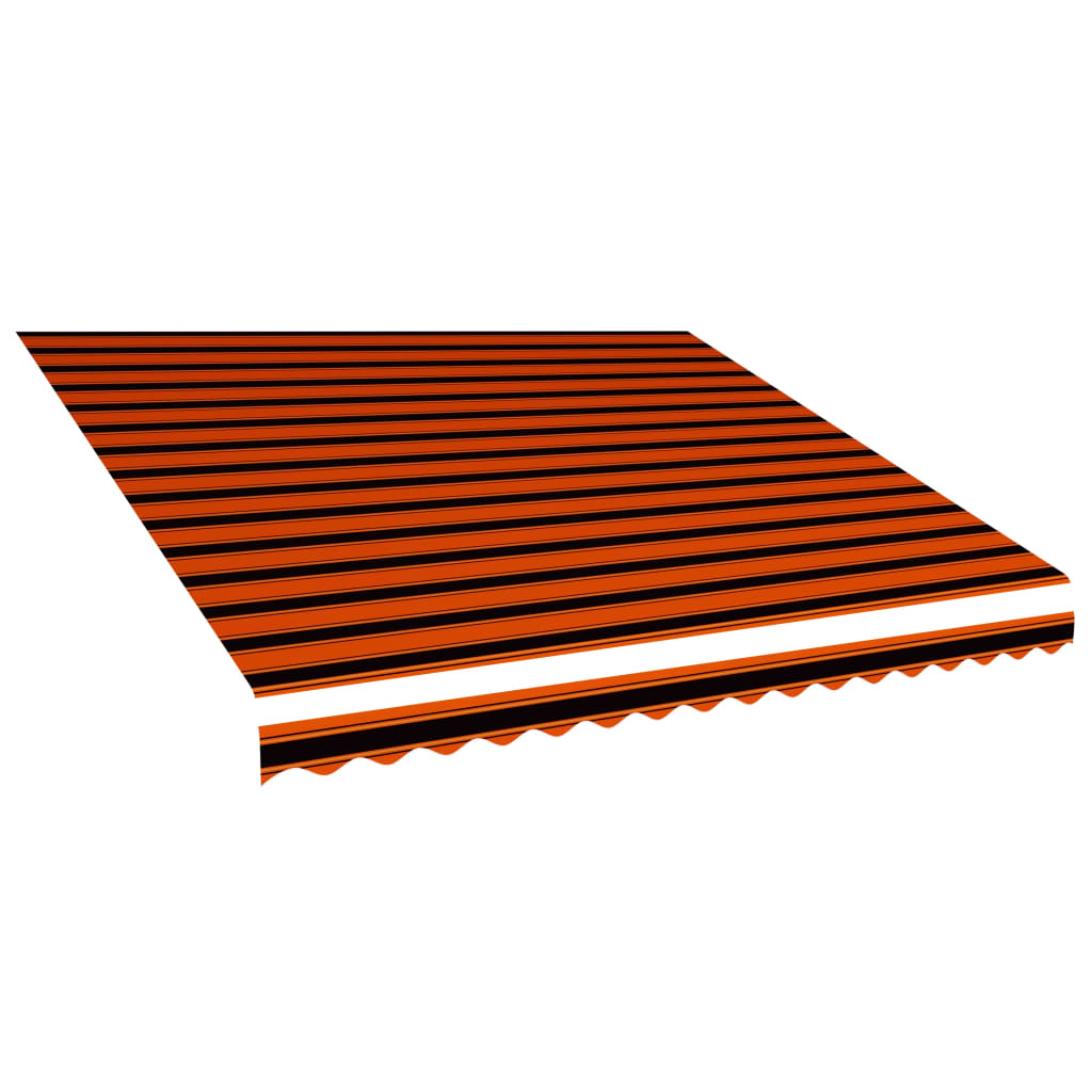 #3 - vidaXL markisedug 450x300 cm kanvas orange og brun