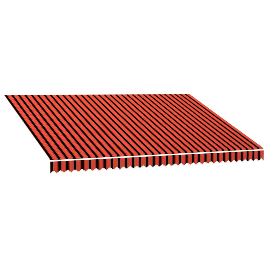 vidaXL Tieniaca plachta na markízu, plátená, oranžovo hnedá 450x300 cm