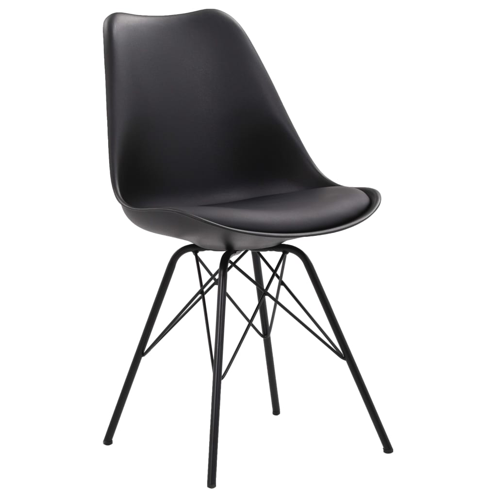 

vidaXL Eetkamerstoelen 6 st kunstleer zwart