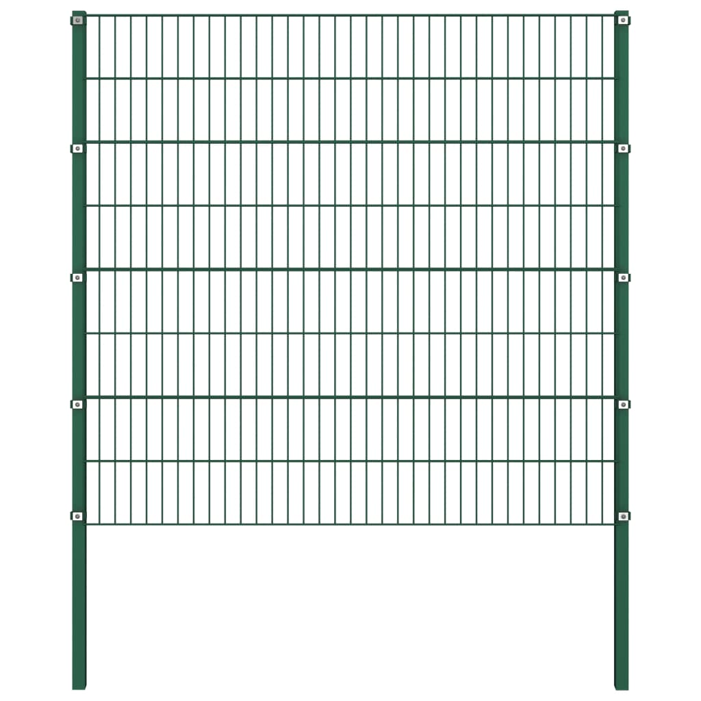 

vidaXL Schuttingpaneel met palen 3,4x1,6 m ijzer groen