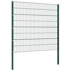 Plotový panel se sloupky železný 867 x 160 cm zelený - obrázek 3