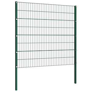 Plotový panel se sloupky železný 1040 x 160 cm zelený - obrázek 3