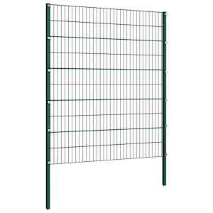 Plotový panel se sloupky železný 349 x 200 cm zelený - obrázek 3