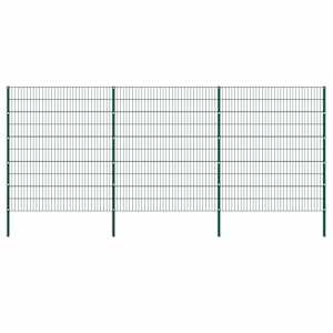 Plotový panel se sloupky železný 522 x 200 cm zelený - obrázek 1