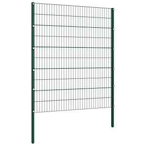 Plotový panel se sloupky železný 522 x 200 cm zelený - obrázek 3