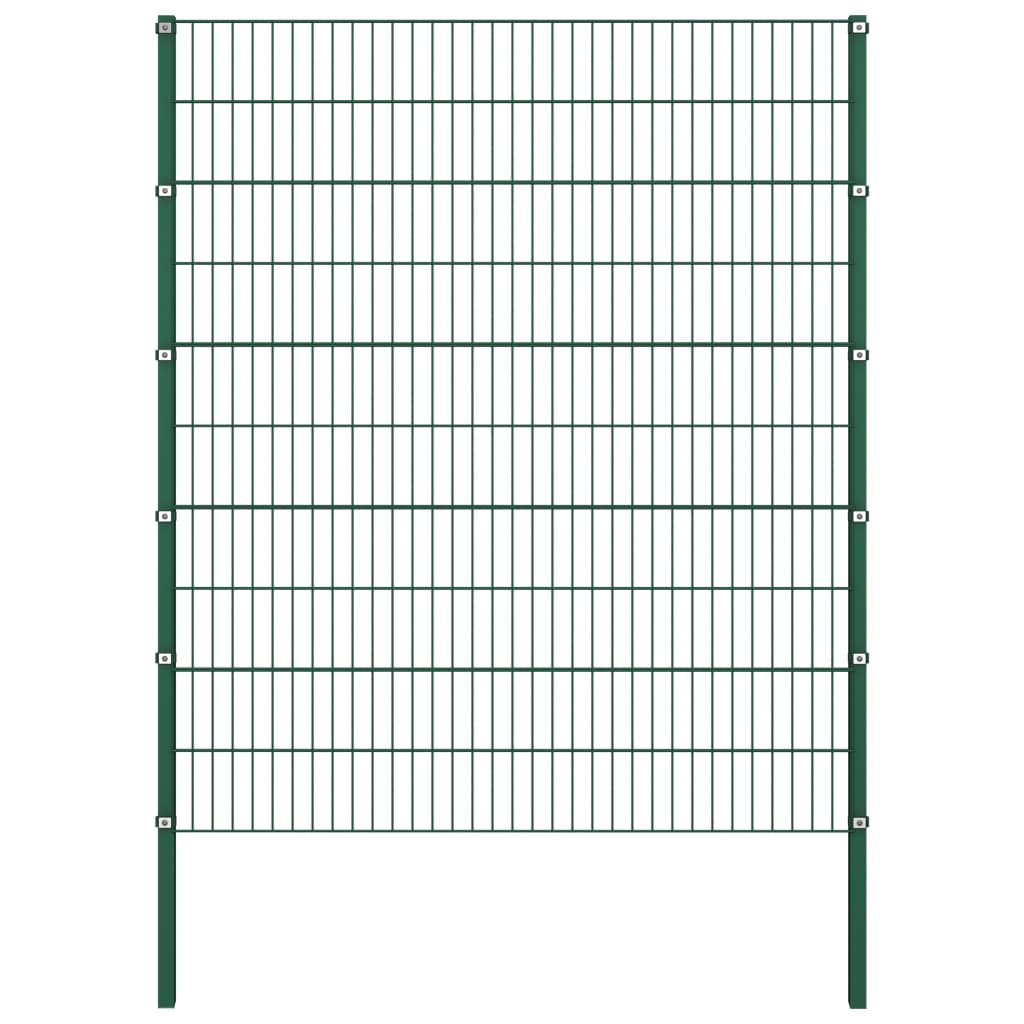 

vidaXL Schuttingpaneel met palen 8,5x2 m ijzer groen