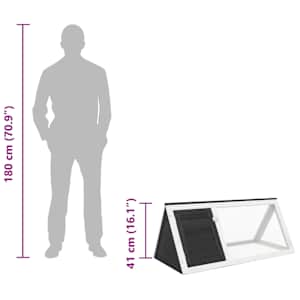 Klec pro králíky/zvířata šedá dřevo - obrázek 6
