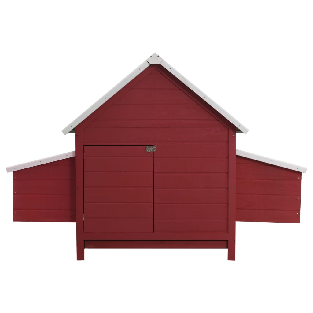 vidaXL Chicken Coop Red 61.8"x38.1"x43.3" Wood