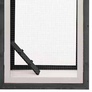 Klec pro kuřata šedá 170 x 81 x 110 cm masivní borovice a jedle - obrázek 7