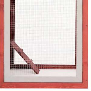 Klec pro kuřata červená 170x81x110 cm masivní borovice a jedle - obrázek 7