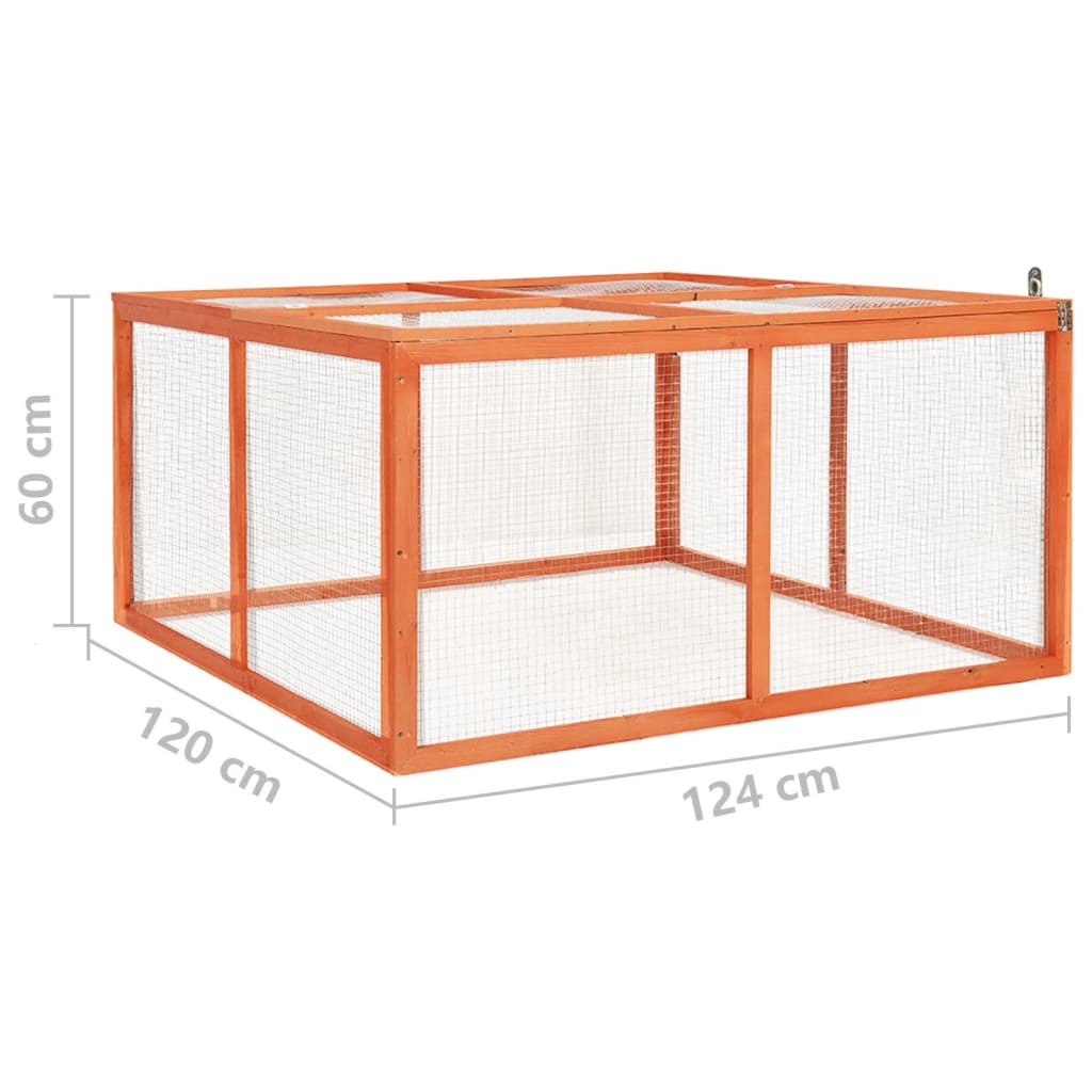 bjerg skat Melting kaninbur 124x120x60 cm massivt fyrretræ - iPet