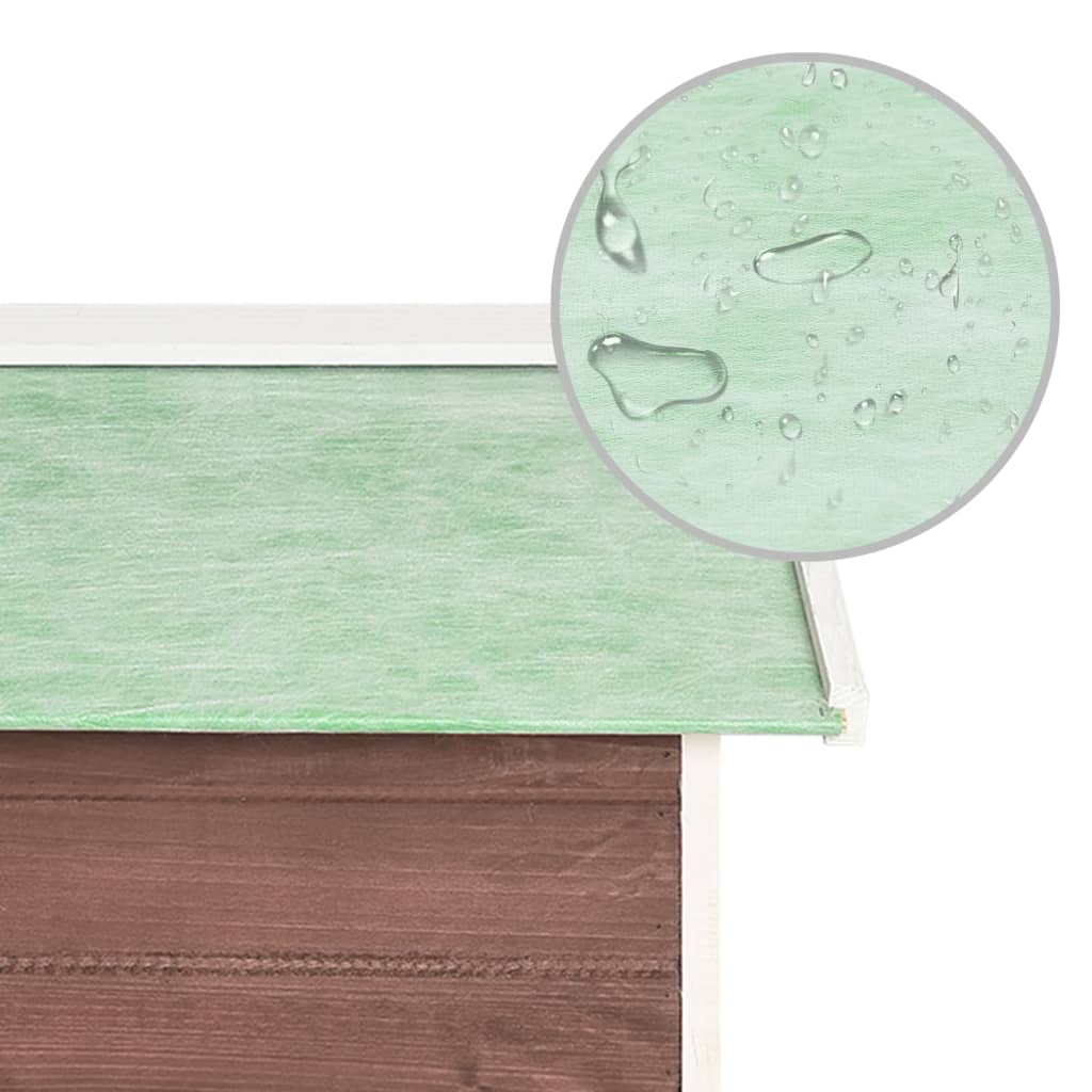 Garage De Tondeuse à Gazon 72x87x50 Cm Moka Et Blanc Sapin VidaXL 19 width=274