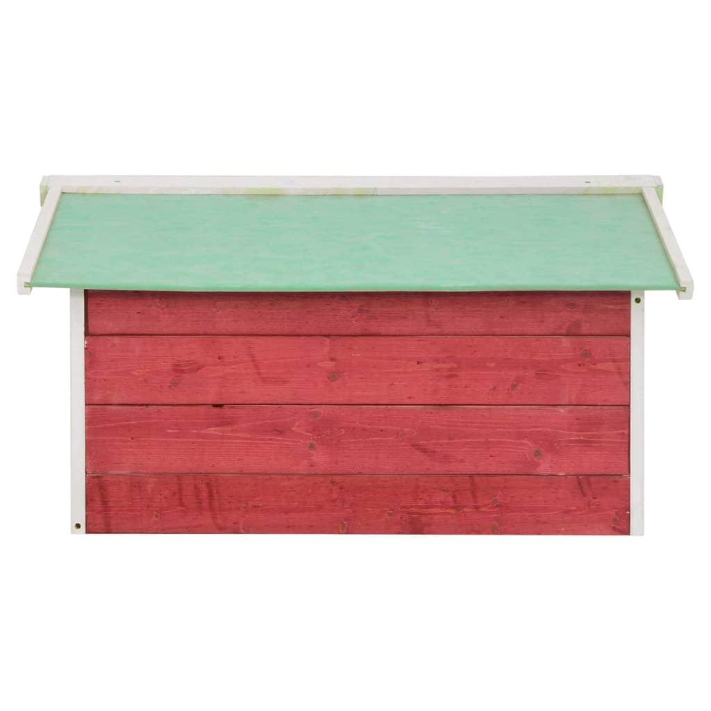 Lawn Mower Garage Red and White Solid Firwood, Plywood Medium vidaXL - Picture 7 of 8