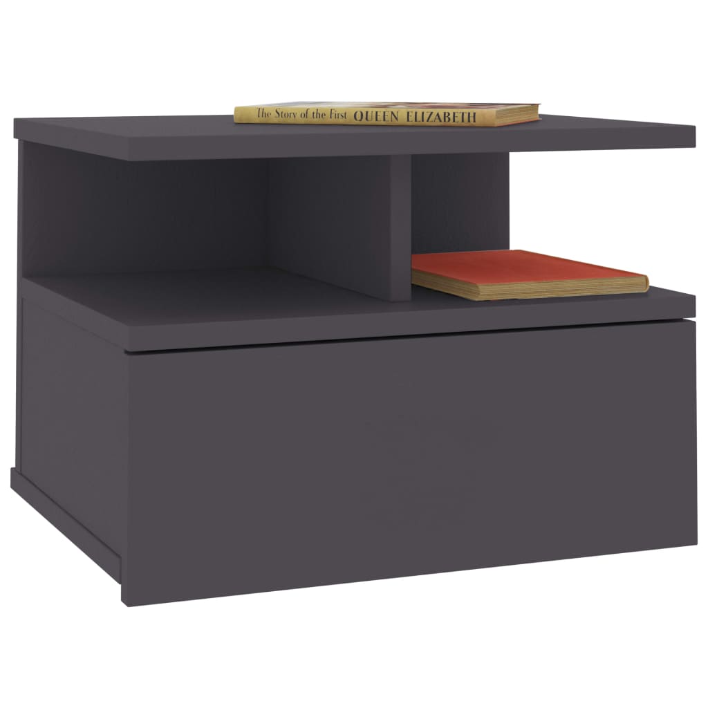 

vidaXL Nachtkastjes 2 st 40x31x27 cm bewerkt hout grijs