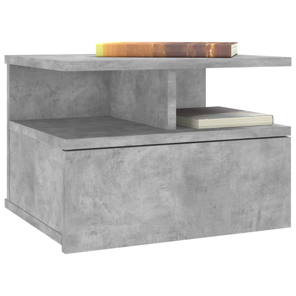 

vidaXL Nachtkastjes 2 st 40x31x27 cm bewerkt hout betongrijs