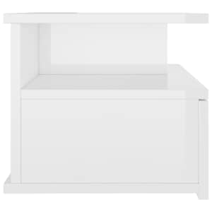 Plovoucí noční stolky 2 ks lesklé bílé 40x31x27 cm kompozit - obrázek 5