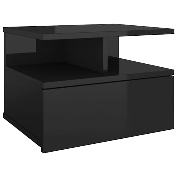 vidaXL seina &ouml;&ouml;kapp k&otilde;rgl&auml;ikega must 40x31x27 cm tehispuit
