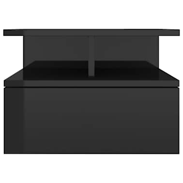 Vidaxl Floating Nightstands 2 Pcs High Gloss Black 40x31x27 Cm