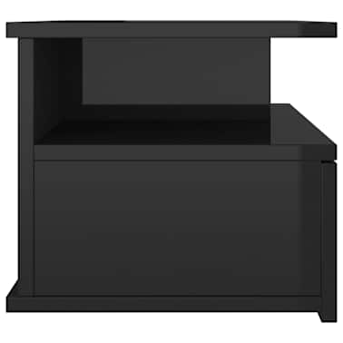Vidaxl Floating Nightstands 2 Pcs High Gloss Black 40x31x27 Cm