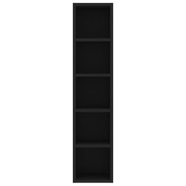 vidaXL Armário para CD 21x16x93,5 cm contraplacado preto[5/6]