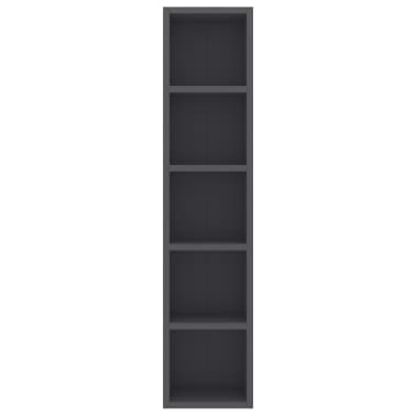 vidaXL Armário para CD 21x16x93,5 cm contraplacado cinzento[4/6]