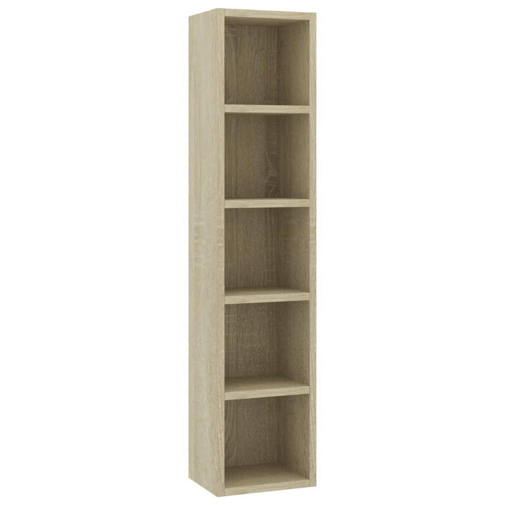 

vidaXL CD Cabinet Sonoma Oak 8.2"x6.2"x36.8" Chipboard