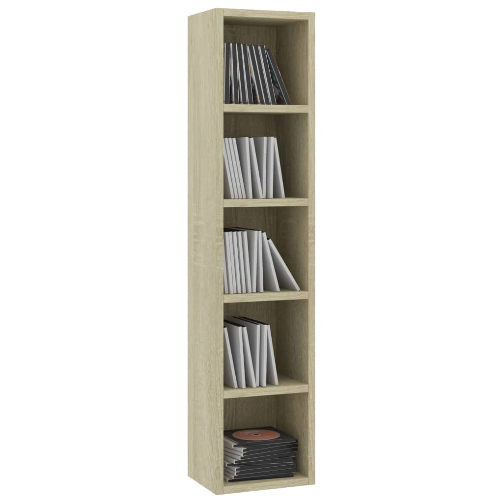 

vidaXL Cd-kast 21x16x93,5 cm spaanplaat sonoma eikenkleurig