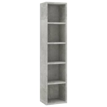 vidaXL Armário para CD 21x16x93,5 cm contraplacado cinzento cimento[2/6]