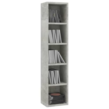 vidaXL Armário para CD 21x16x93,5 cm contraplacado cinzento cimento[3/6]