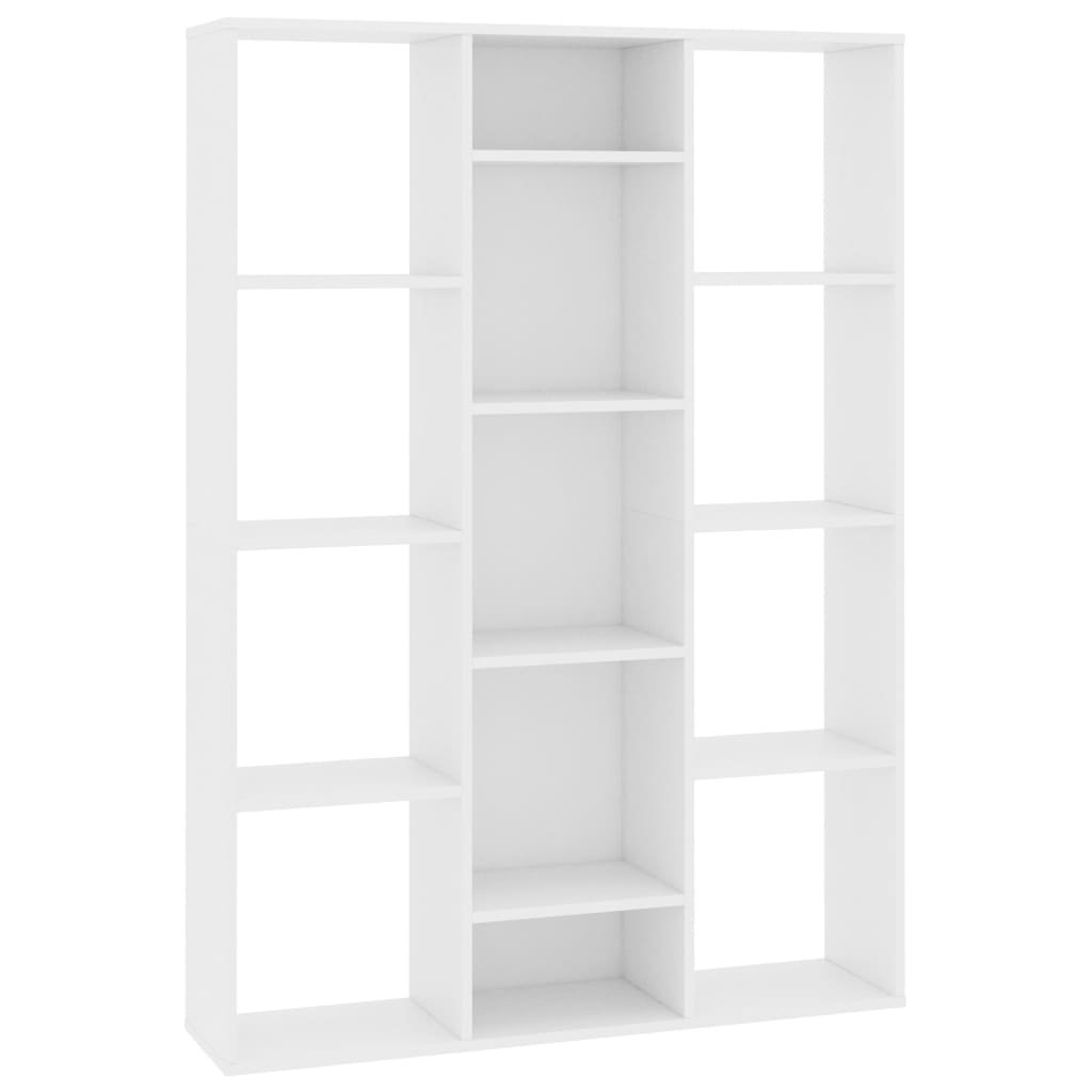 Fehér forgácslap térelválasztó/könyvszekrény 100 x 24 x 140 cm 