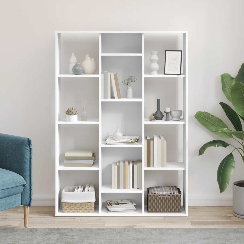 

vidaXL Kamerscherm/boekenkast 100x24x140 cm bewerkt hout wit