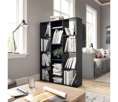 Wooden Shelving Display Storage Unit Office Living Room Furniture Grey 80x24x96 Cm Chipboard Festnight Book Cabinet Room Divider Living Room Furniture Home Kitchen