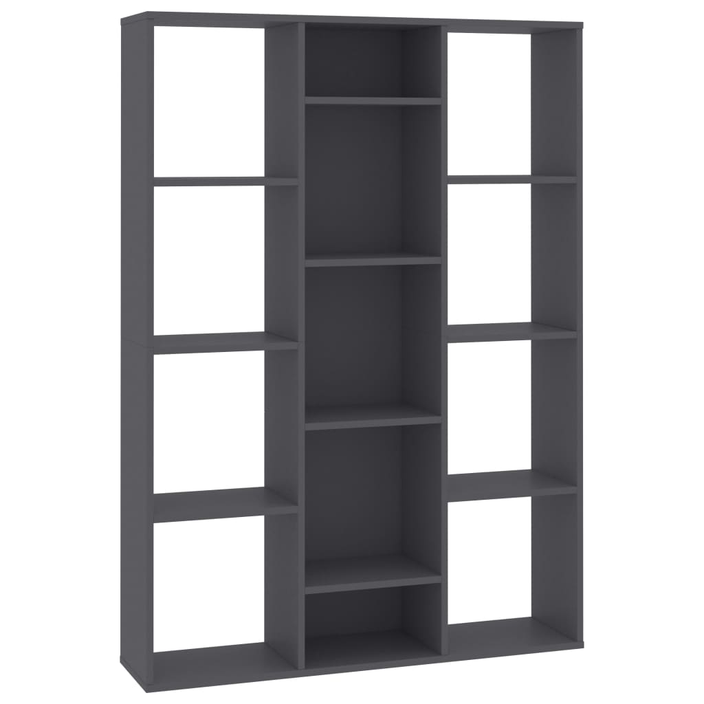 

vidaXL Room Divider/Book Cabinet Gray 39.4"x9.4"x55.1" Engineered Wood