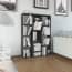  vidaXL magasfényű szürke térelválasztó/könyvszekrény 100 x 24 x 140 cm termék 2. képe