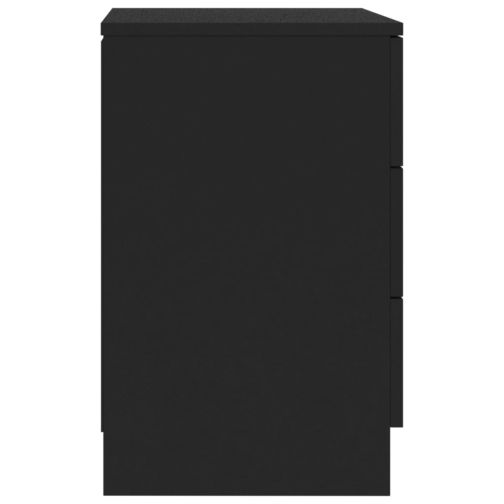 Fekete forgácslap éjjeliszekrény 38 x 35 x 56 cm 