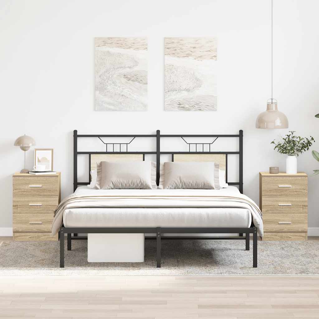 vidaXL Szafki nocne, 2 szt., d�b sonoma, 38x35x56 cm