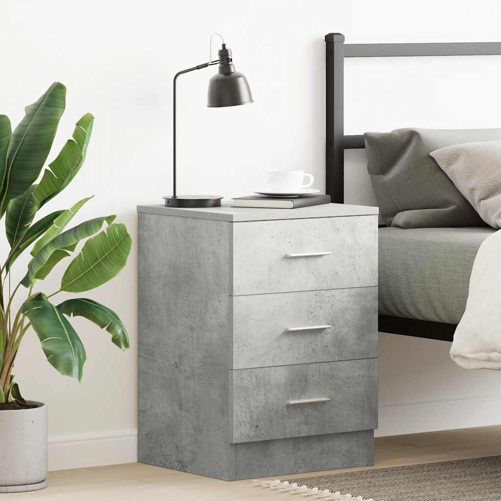 vidaXL Szafka nocna, betonowa szaro��, 38x35x56 cm