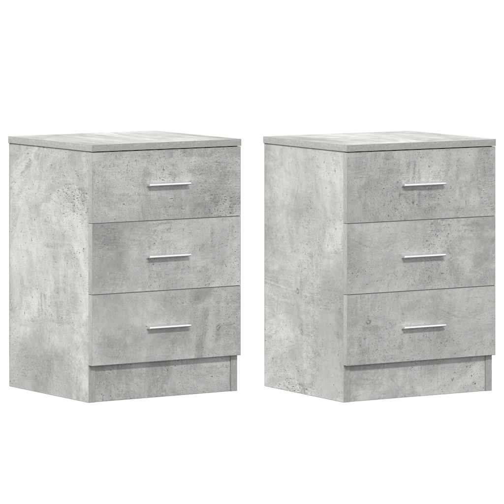 vidaXL NoÄŤnĂ­ stolky 2 ks betonovÄ› ĹˇedĂ© 38x35x56 cm kompozitnĂ­ dĹ™evo