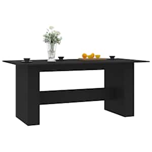 vidaXL Mesa de jantar 180x90x76 cm derivados de madeira preto