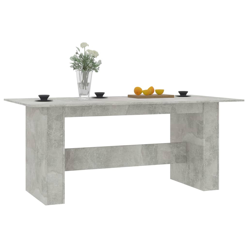 vidaXL betonszürke szerelt fa étkezőasztal 180 x 90 x 76 cm