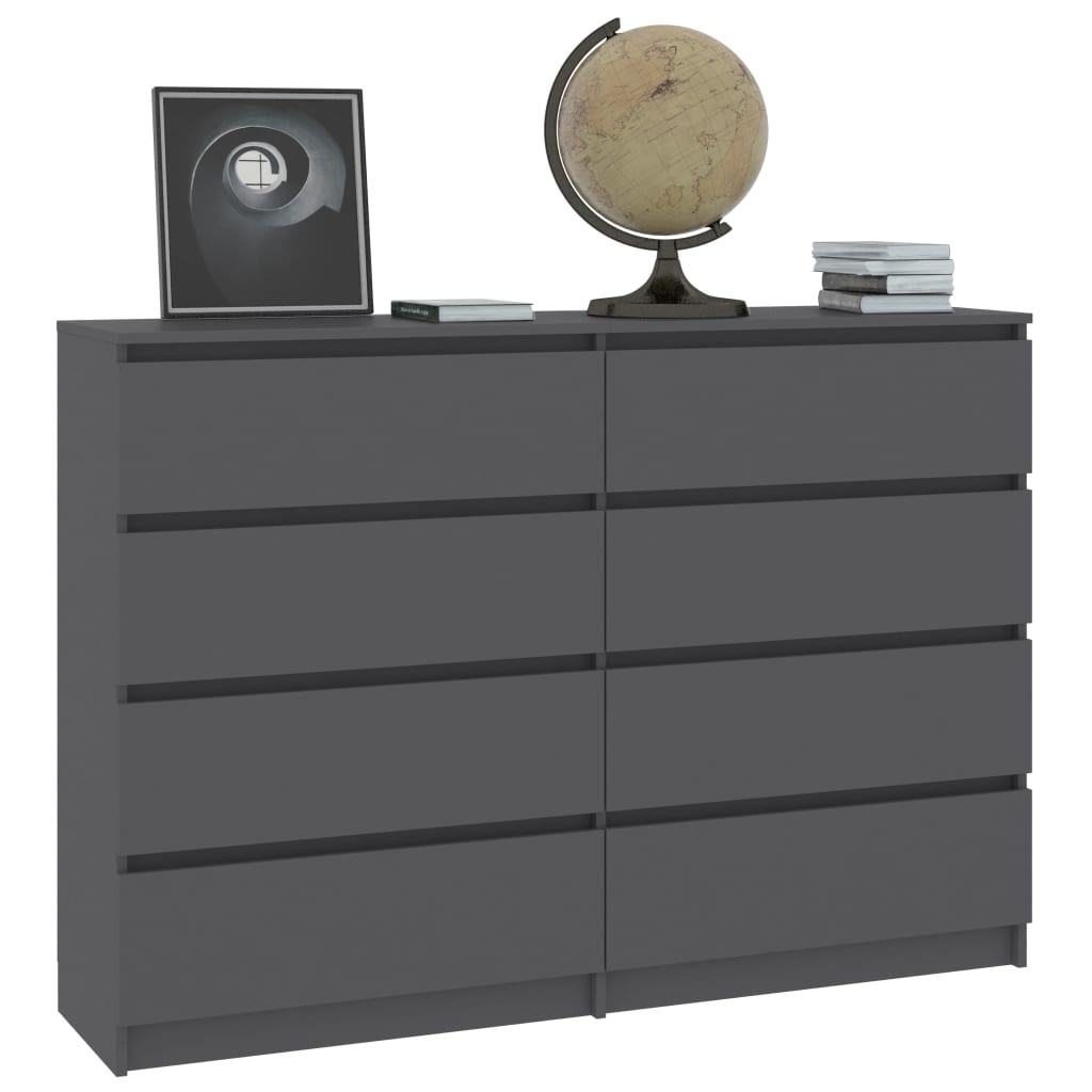 vidaXL Buffet Gris 140 x 35 x 99 cm Aggloméré