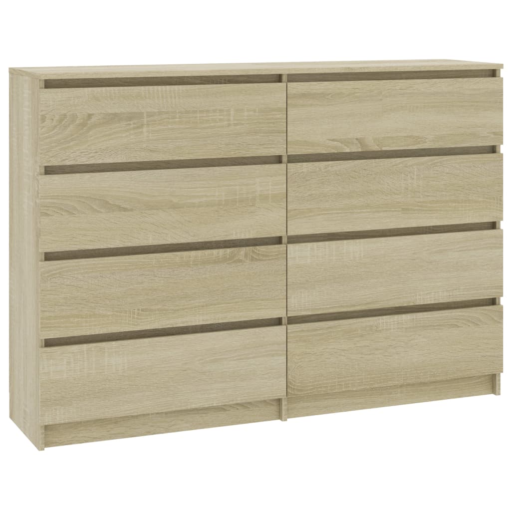 

vidaXL Sideboard Sonoma Oak 55.1"x13.7"x39" Chipboard