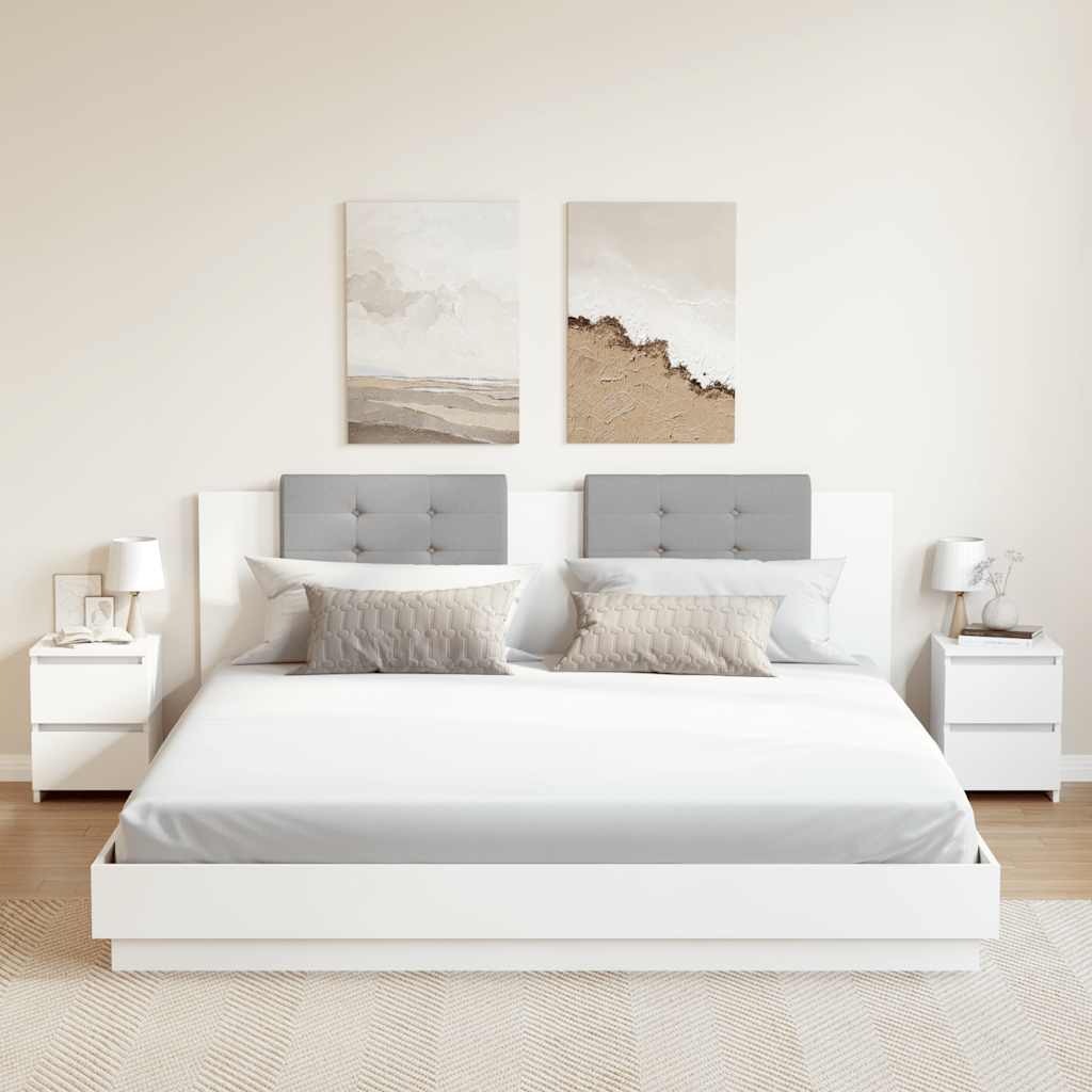 vidaXL Szafki nocne, 2 szt., bia�e 30x30x40 cm materia� drewnopochodny