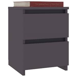 vidaXL Naktinės spintelės, 2 vnt., pilkos spalvos, 30x30x40 cm, MDP