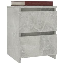 vidaXL Table de chevet Gris b&eacute;ton 30x30x40 cm Bois d&rsquo;ing&eacute;nierie