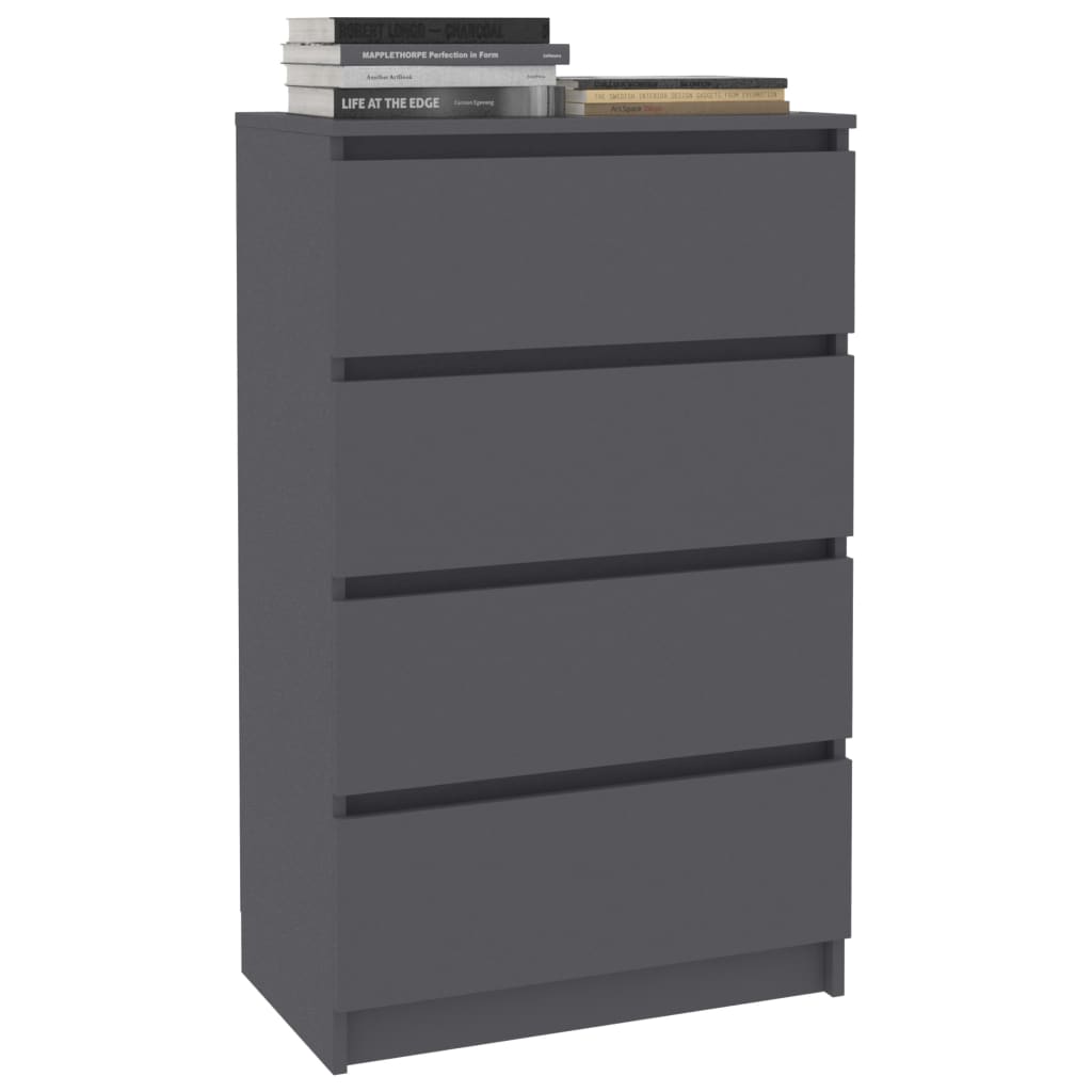 

vidaXL Dressoir 60x35x98,5 cm bewerkt hout grijs