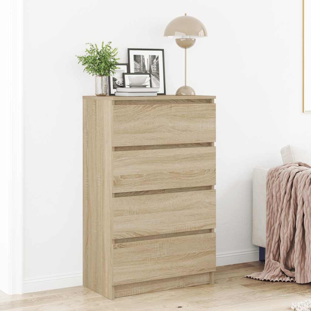 vidaXL Komoda, dąb sonoma, 60x35x98,5 cm, materiał drewnopochodny