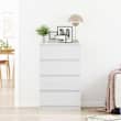 VidaXL Credenza Minimalista Con 4 Cassetti - Mobile In Multistrato Rovere Sonoma, Dimensioni 60x35x98,5 Cm, Versatile Per Soggiorno O Camera
