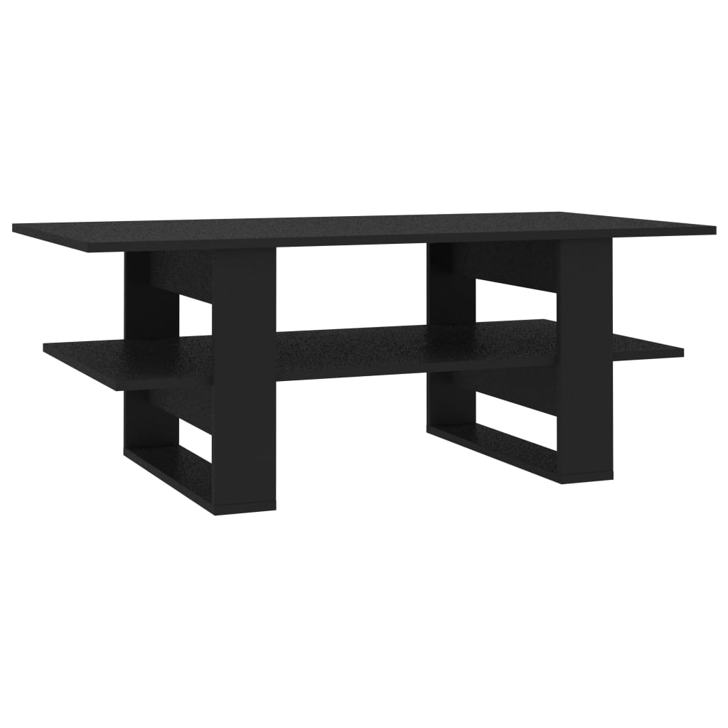 

vidaXL Coffee Table Black 43.3"x21.6"x16.5" Chipboard